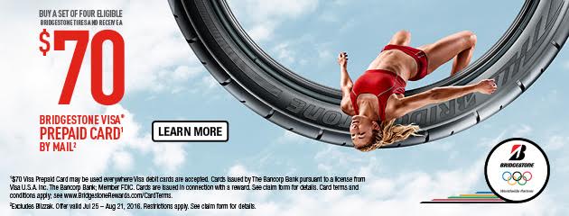 Bridgestone Olympic Games $70 Visa® Rewards